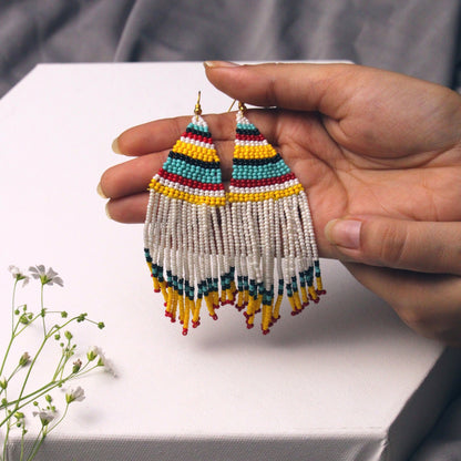 Aztec dangling earrings