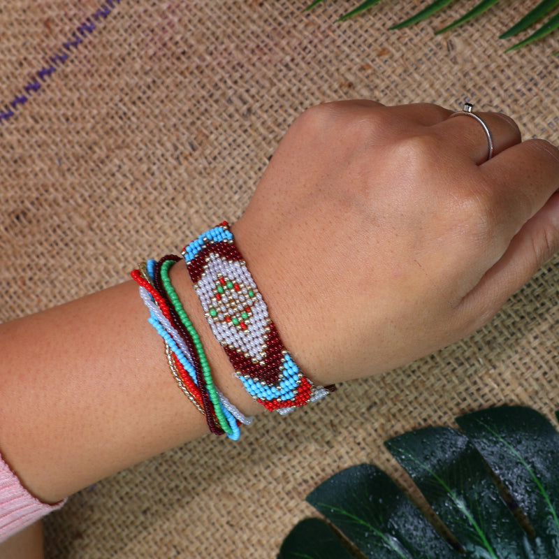 Warm & cold | Colorful Handmade Bead Bracelet For women or Girl | Party Wear Bracelet.