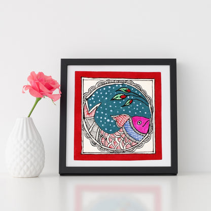 Madhubani Handmade Painting | Framed | Samudra Ki Rani