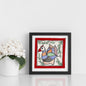 Madhubani Handmade Painting | Framed | Madhubani Bird Painting.