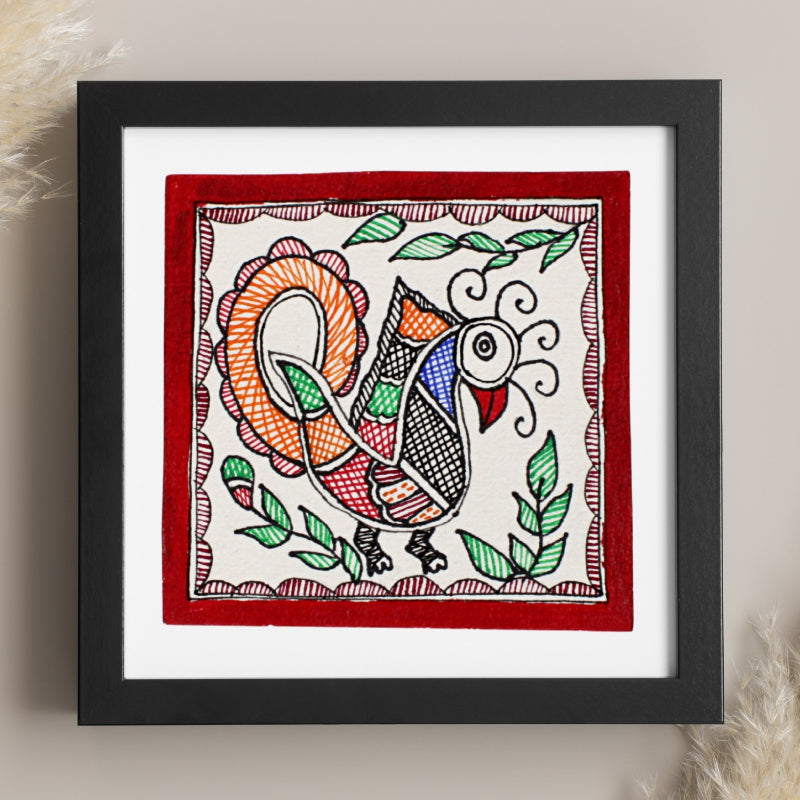 Madhubani Handmade Painting | Framed| Sarang