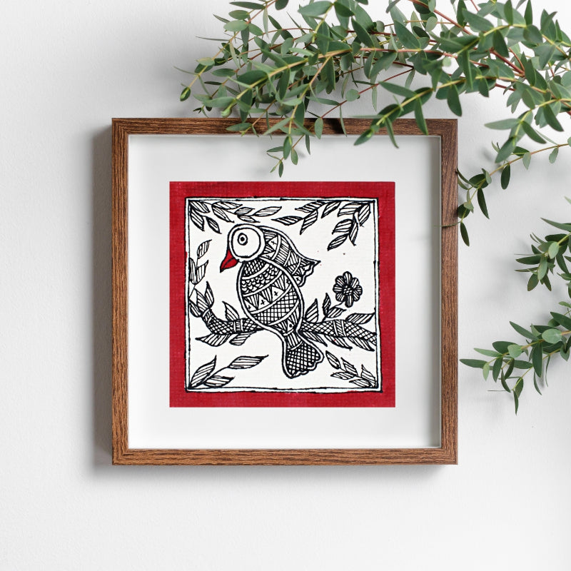 Madhubani Handmade Painting | Framed | Gauraiya