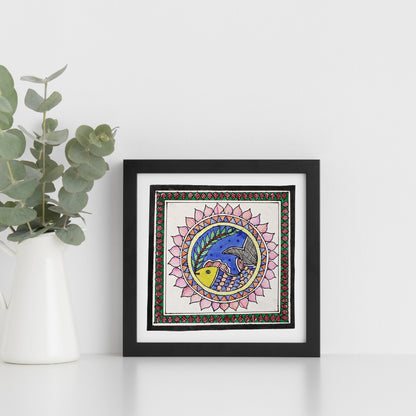 Madhubani Handmade Painting | Framed | Samudri Meen