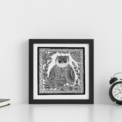 Madhubani Handmade Painting | Framed | Kachni Uluk