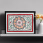 Madhubani Handmade Painting | Framed | Madhubani Painting Lotus.