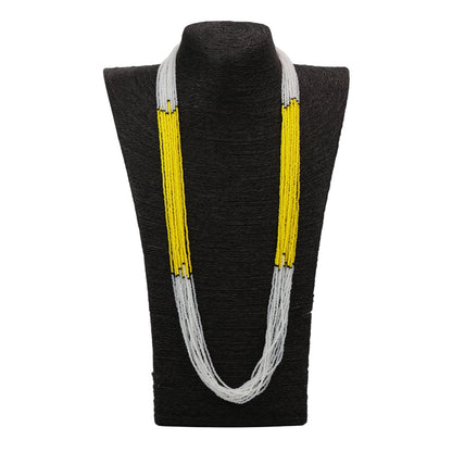 Dong necklace | Yellow Beaded Necklace