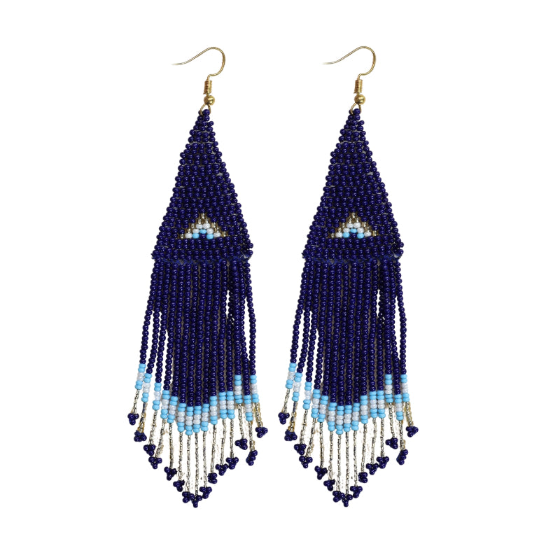 Evil eye dangling earrings