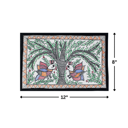 Madhubani Handmade Painting | Framed | Van | Madhubani Painting Forest Life