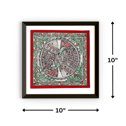 Madhubani Handmade Painting | Framed | Meen Nritya