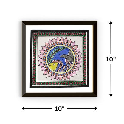 Madhubani Handmade Painting | Framed | Samudri Meen