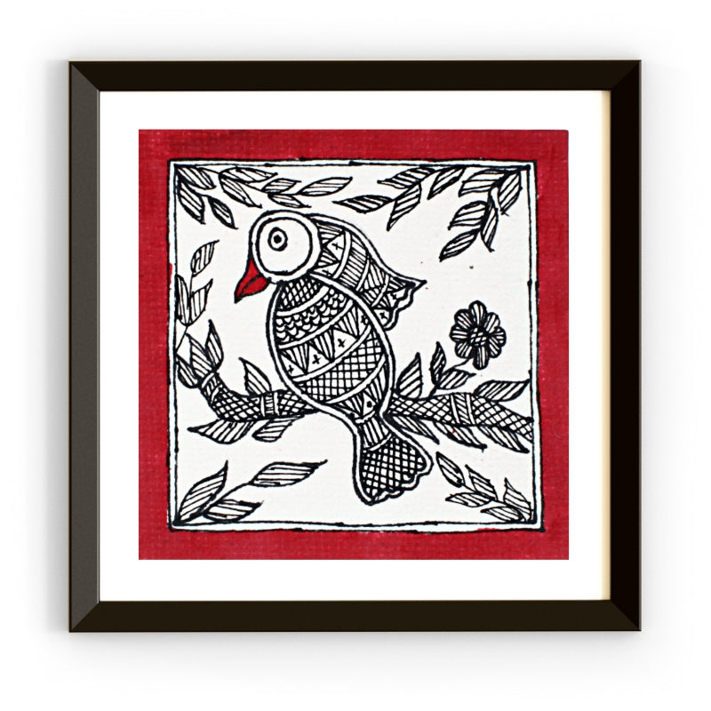 Madhubani Handmade Painting | Framed | Gauraiya