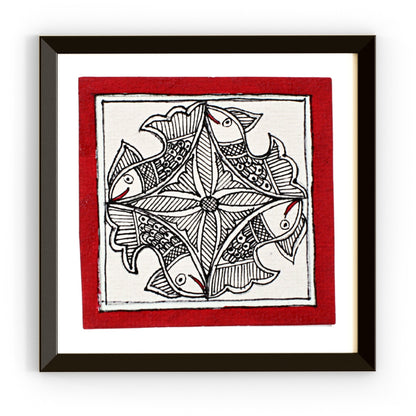 Madhubani Handmade Painting | Framed | Jalajeevan