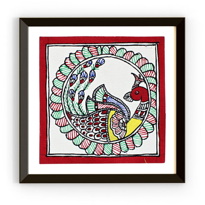 Madhubani Handmade Painting | Framed | Keki