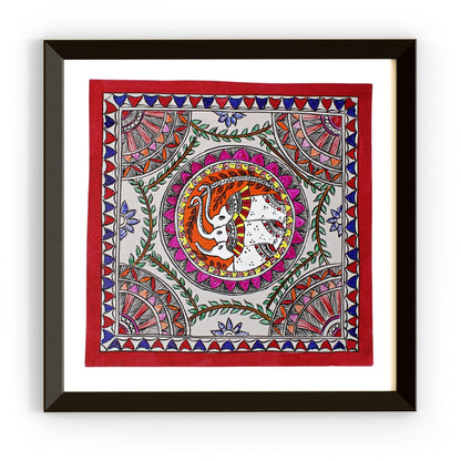 Madhubani Handmade Painting | Framed | Gajh Swagat