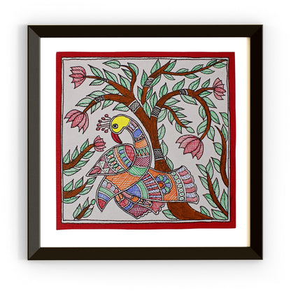 Madhubani Handmade Painting | Framed | Mayur Utsav