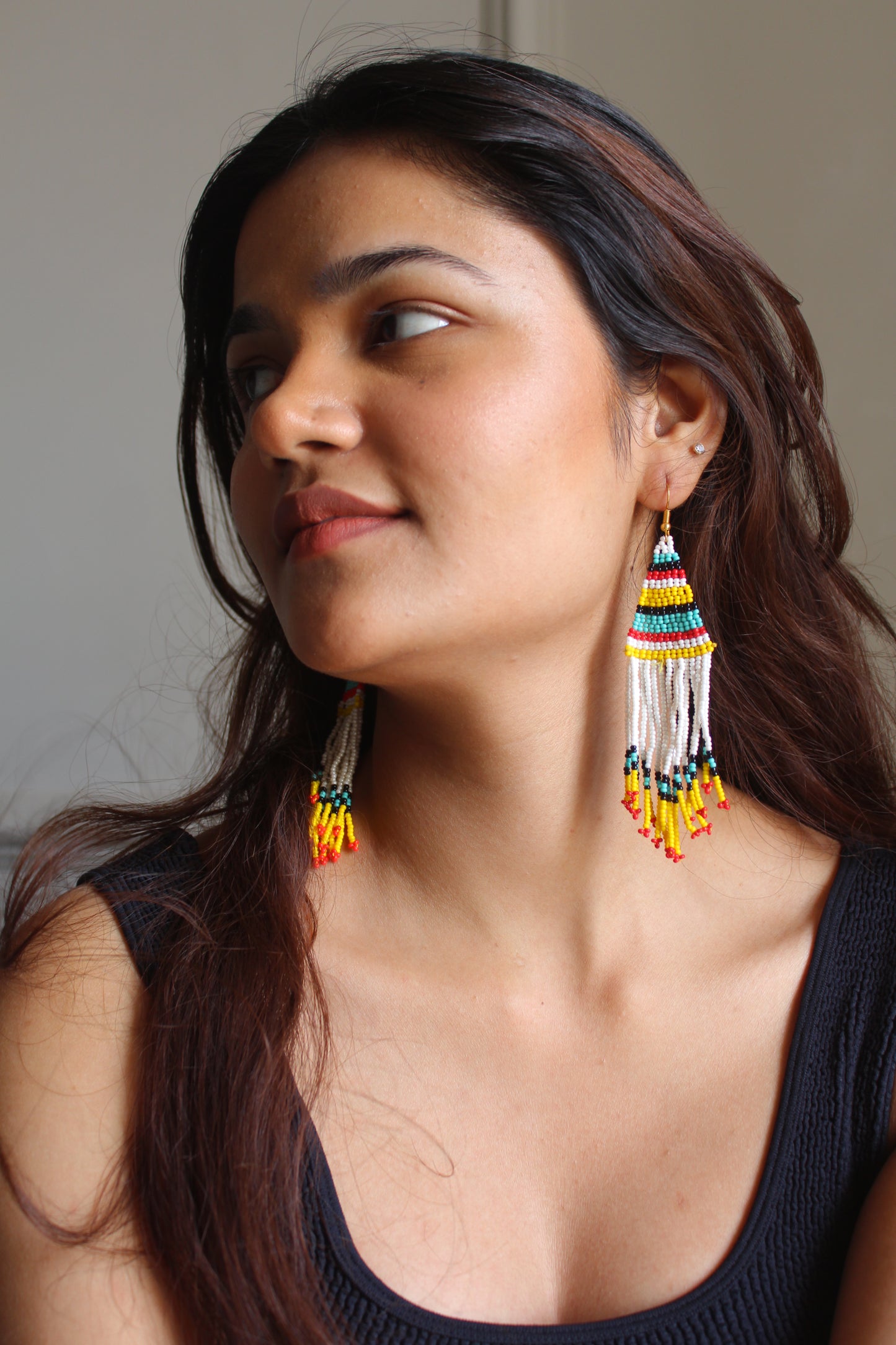 Aztec dangling earrings