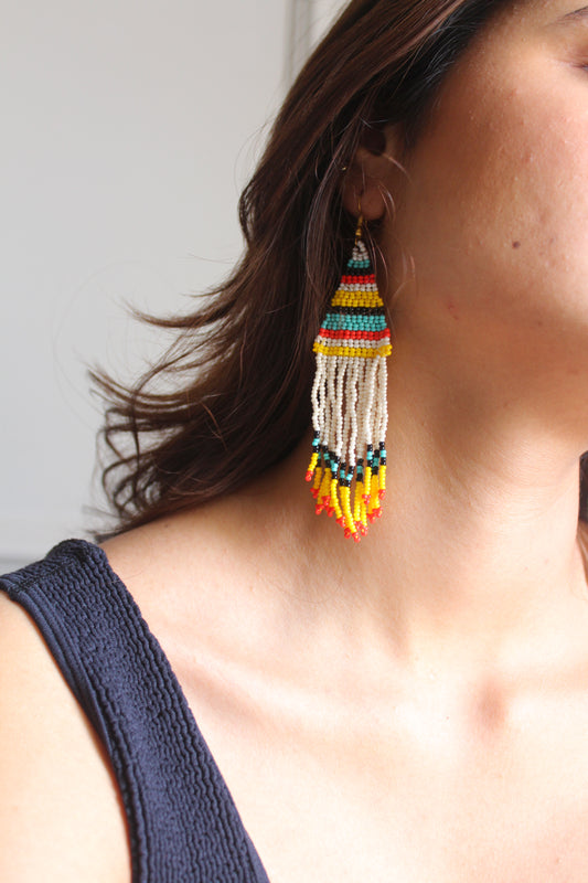 Aztec dangling earrings