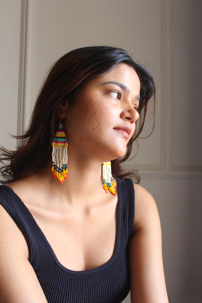 Aztec dangling earrings