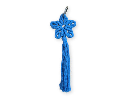 Macrame Keychain | Shooting Star | Blue