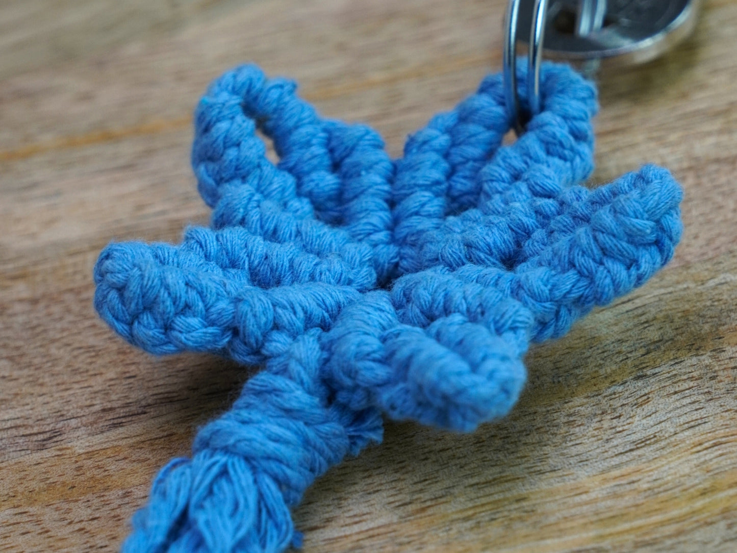 Macrame Keychain | Shooting Star | Blue