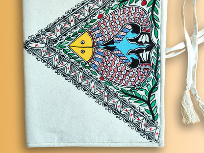 Handmade Madhubani Cloth File Folder | Surmai