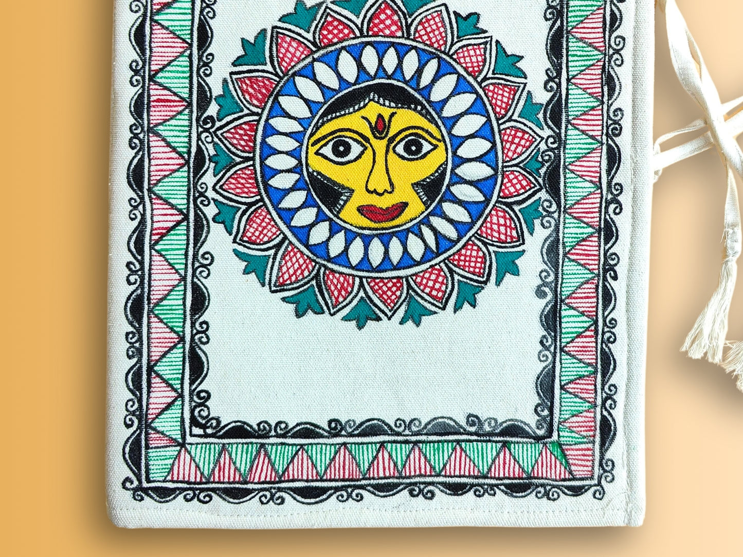 Handmade Madhubani Cloth File Folder | Devi