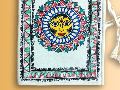 Handmade Madhubani Cloth File Folder | Devi