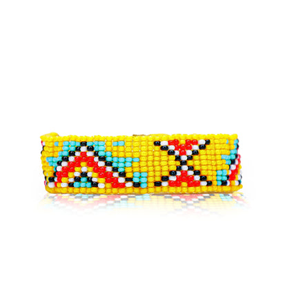 Aztec | Yellow Beaded Bracelet | Handmade Beaded Bracelets for women or Girl | Party wear Bracelet.