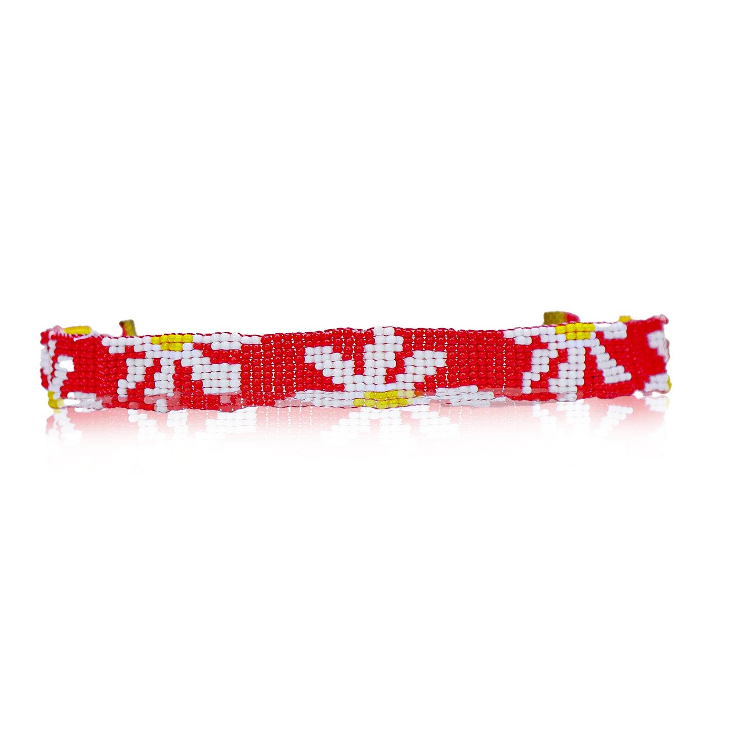 Daisy Choker | Handmade Red Beaded Choker Necklace | Red Choker Necklace | Western Party Wear Choker.