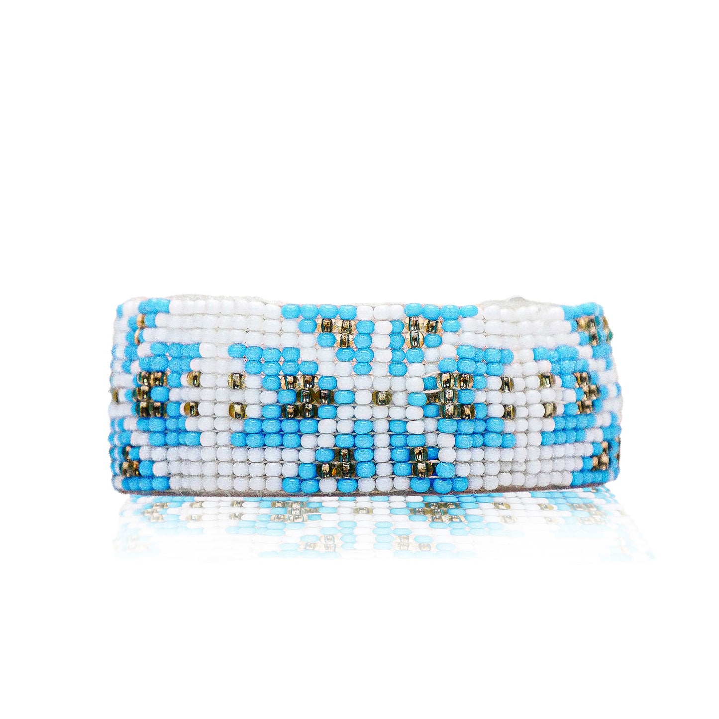 Blue Daisy Bracelet |  Blue Bracelet | Handmade Blue Beaded Bracelet | Beaded Bracelets for women.