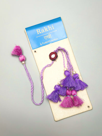 Elegant Handmade Lumba Rakhi: A Symphony of Colors