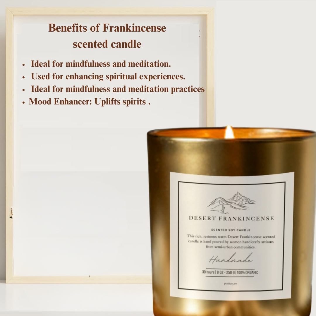 Scented Candle :: Frankincense Scented Wax Candle.