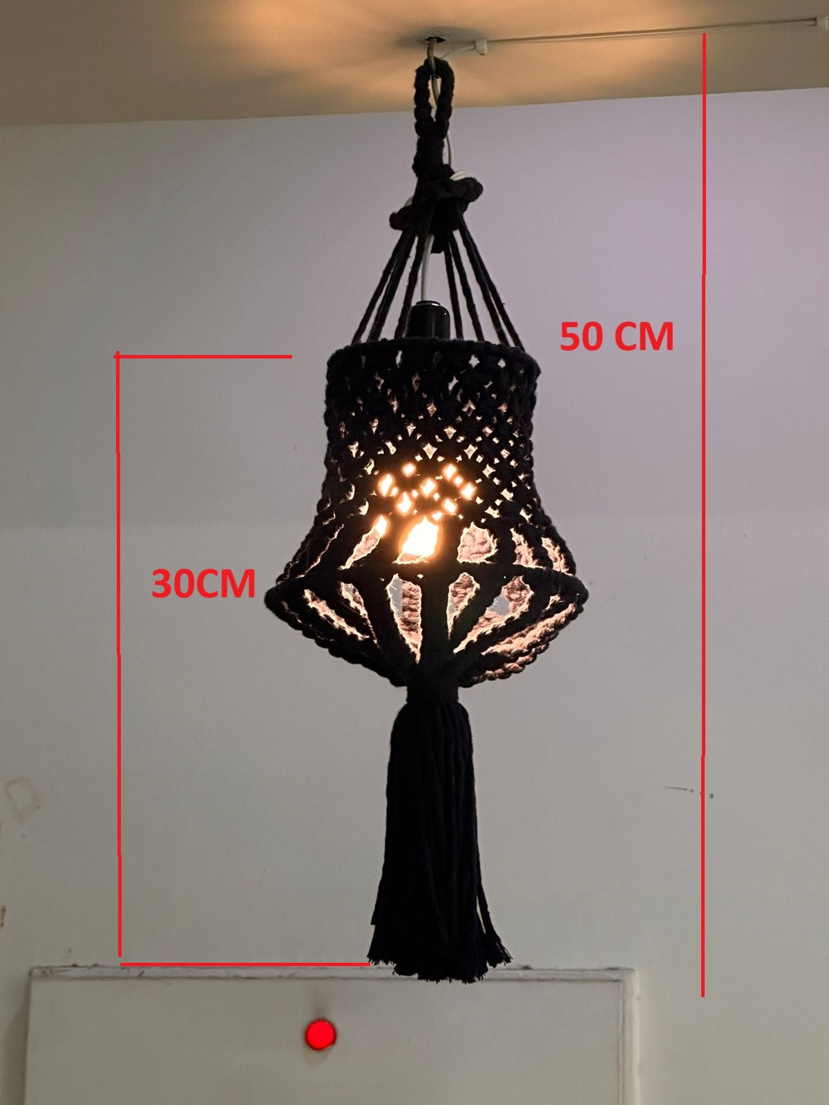 Macrame Ceiling Hanging Decoration | Macrame Lamp