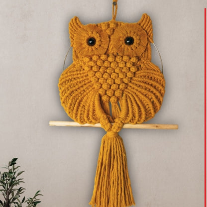 Macrame Owl Wall Hanging Art For Home Decor | Macrame Wall Hanging