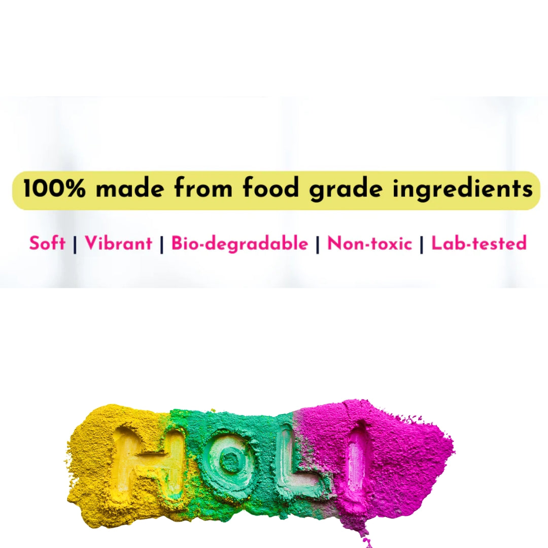 Buy Organic Herbal Holi Gulaal :: Pack Of 4 (150 gram each ) | Lab Tested, Non Toxic