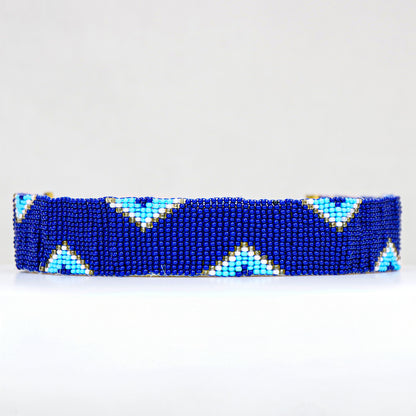 Evil Eye Chokar | Handmade Blue Beaded Choker Necklace | Blue Choker Necklace | Western Party Wear Choker.