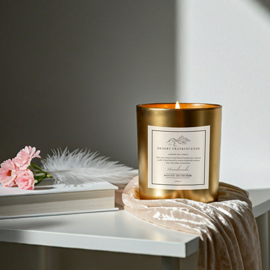 Scented Candle :: Frankincense Scented Wax Candle.