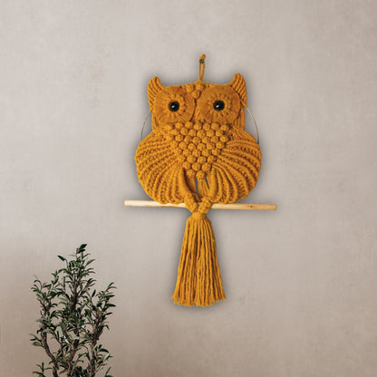 Macrame Owl Wall Hanging Art For Home Decor | Macrame Wall Hanging