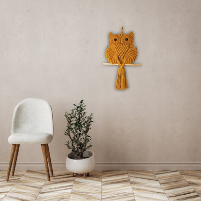 Macrame Owl Wall Hanging Art For Home Decor | Macrame Wall Hanging