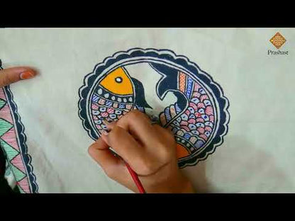 Authentic Hand painted Madhubani Tote bags | Hand painted Tote Bag | Radha Van