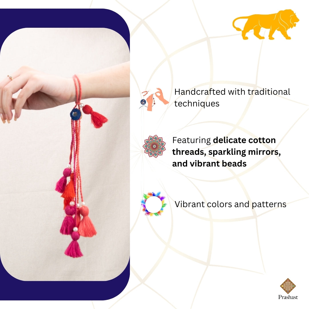 Vibrant Handmade Lumba Rakhi: A Festive Delight