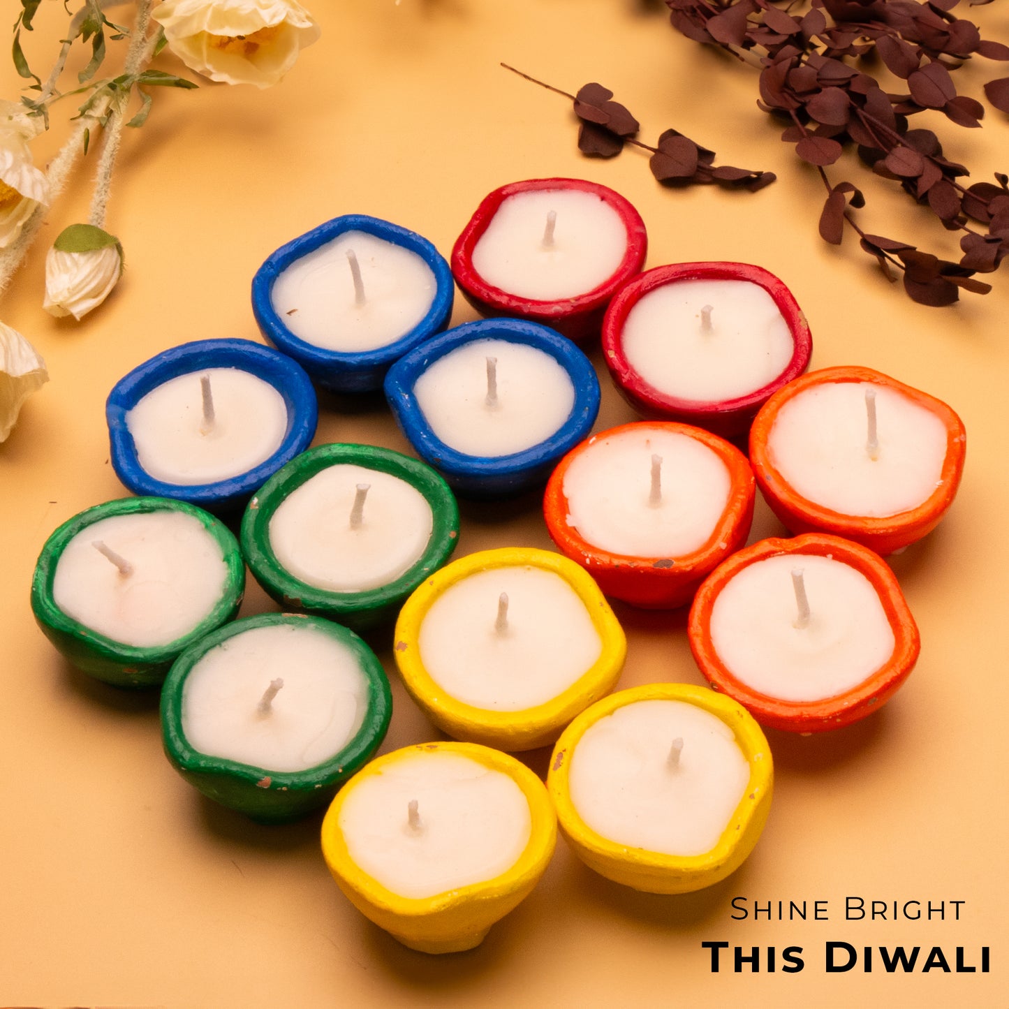 Diwali Diya Set Of 18 | Diwali Diya With Wax