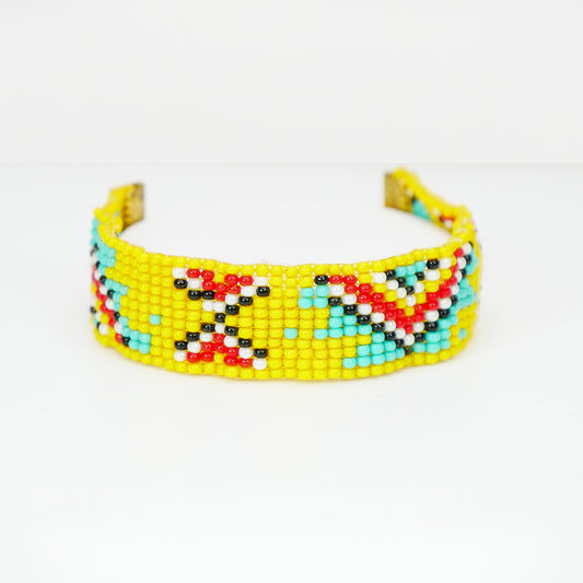 Aztec choker | Handmade Beaded Choker Necklace | Yellow Choker Necklace | Western Party Wear Choker.